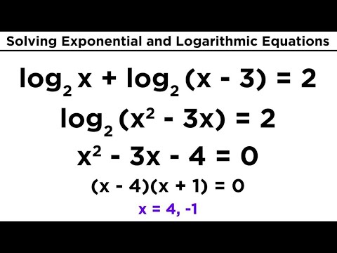 exponential and logarithmic equation solver