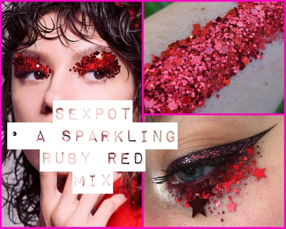 blood and glitter makeup