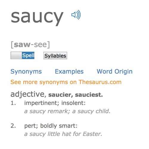 saucy synonym