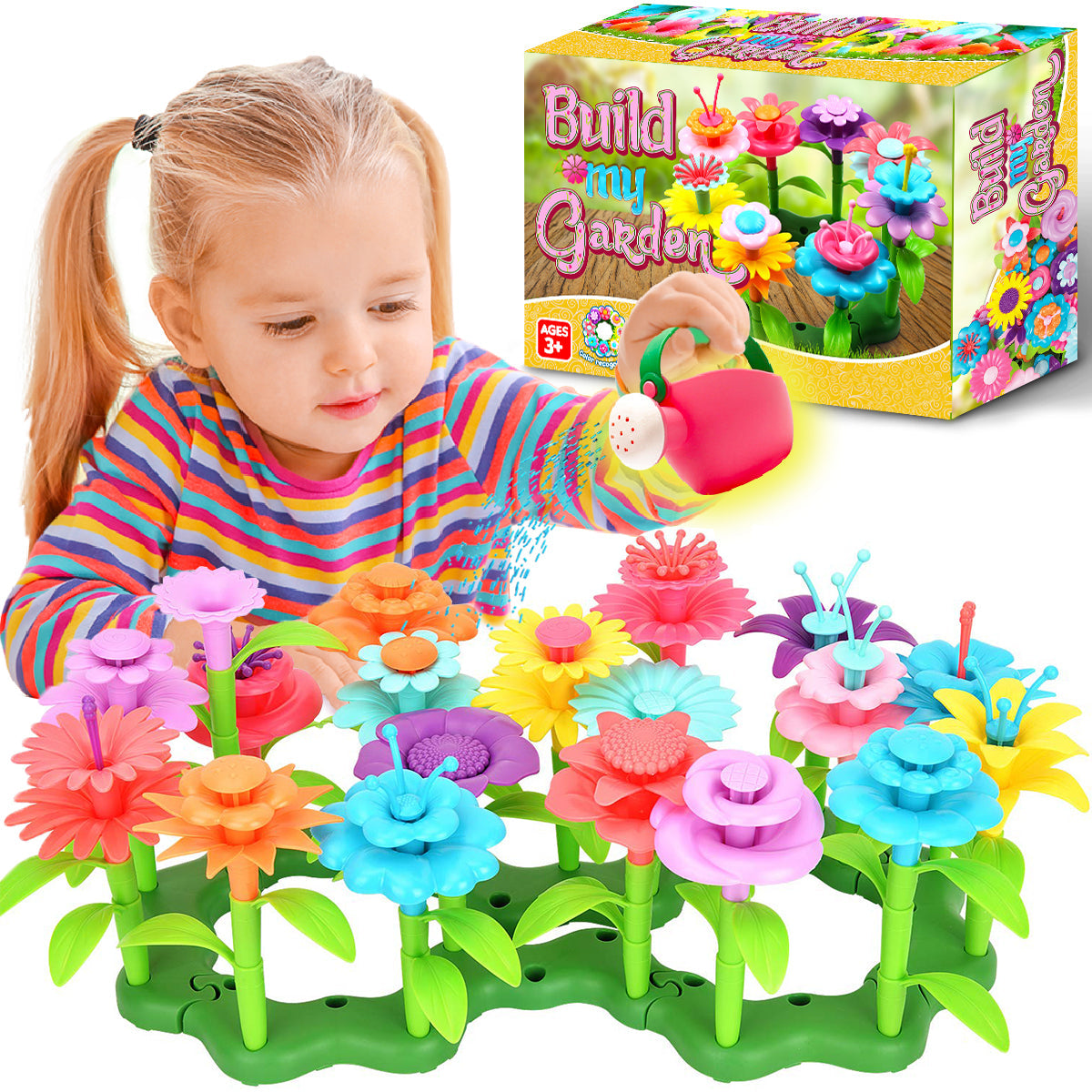 flower garden building toys