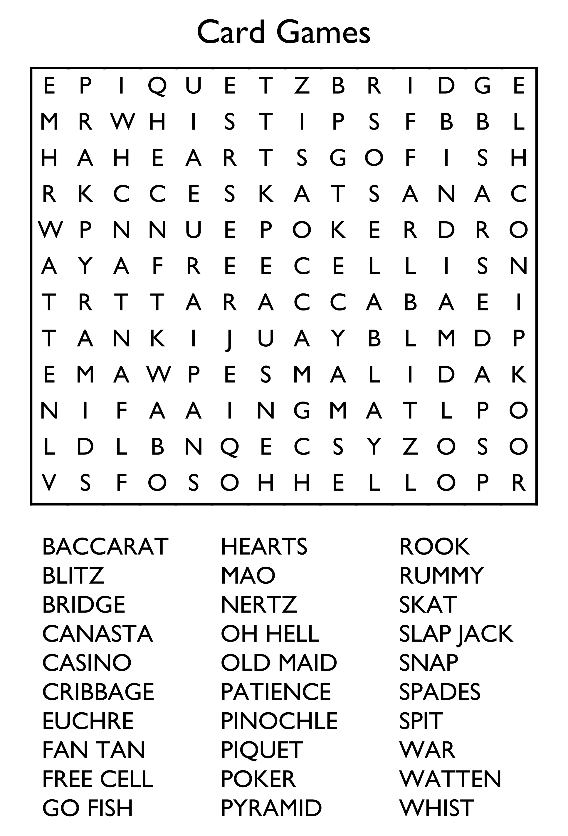 wordsearch booklet