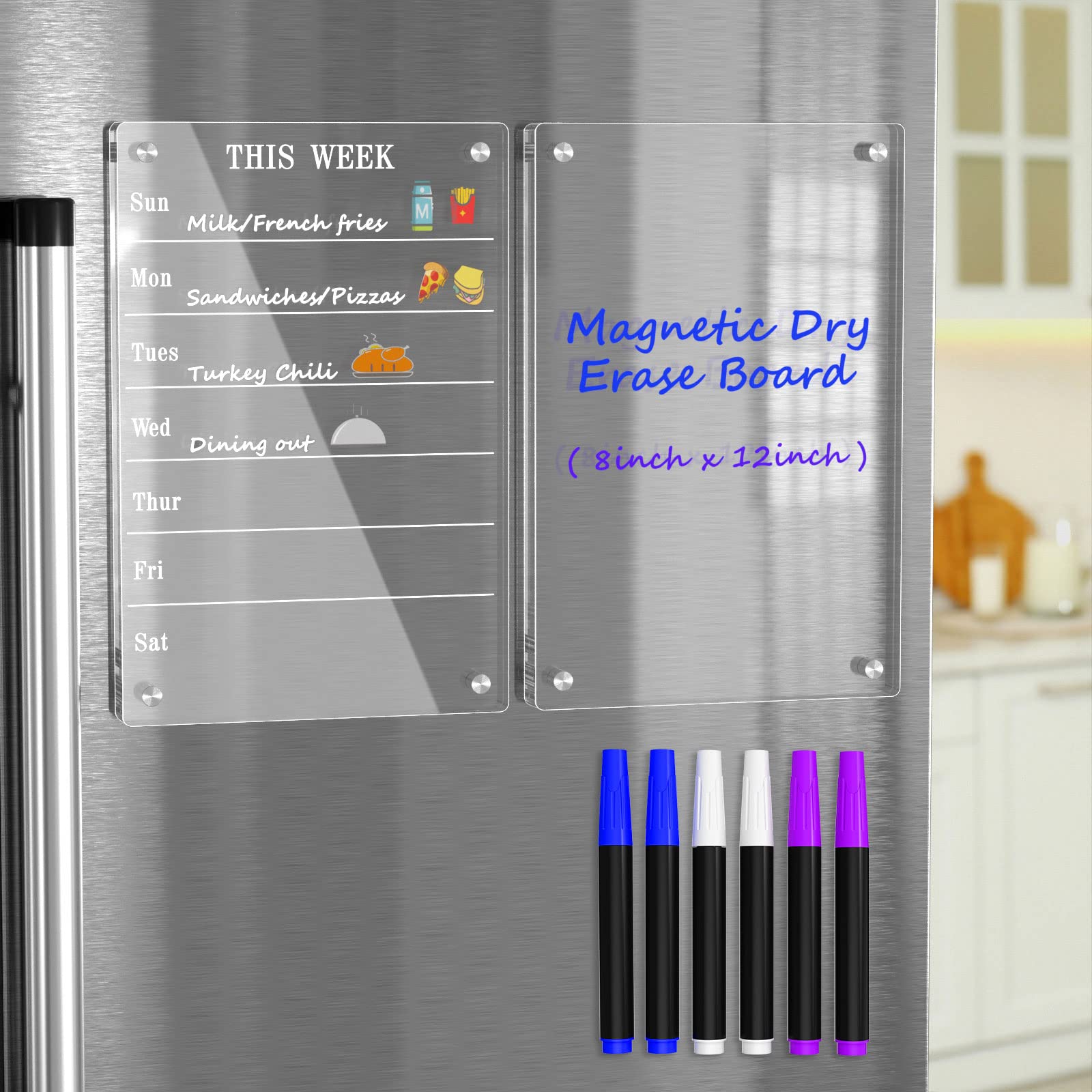 magnetic meal planner fridge