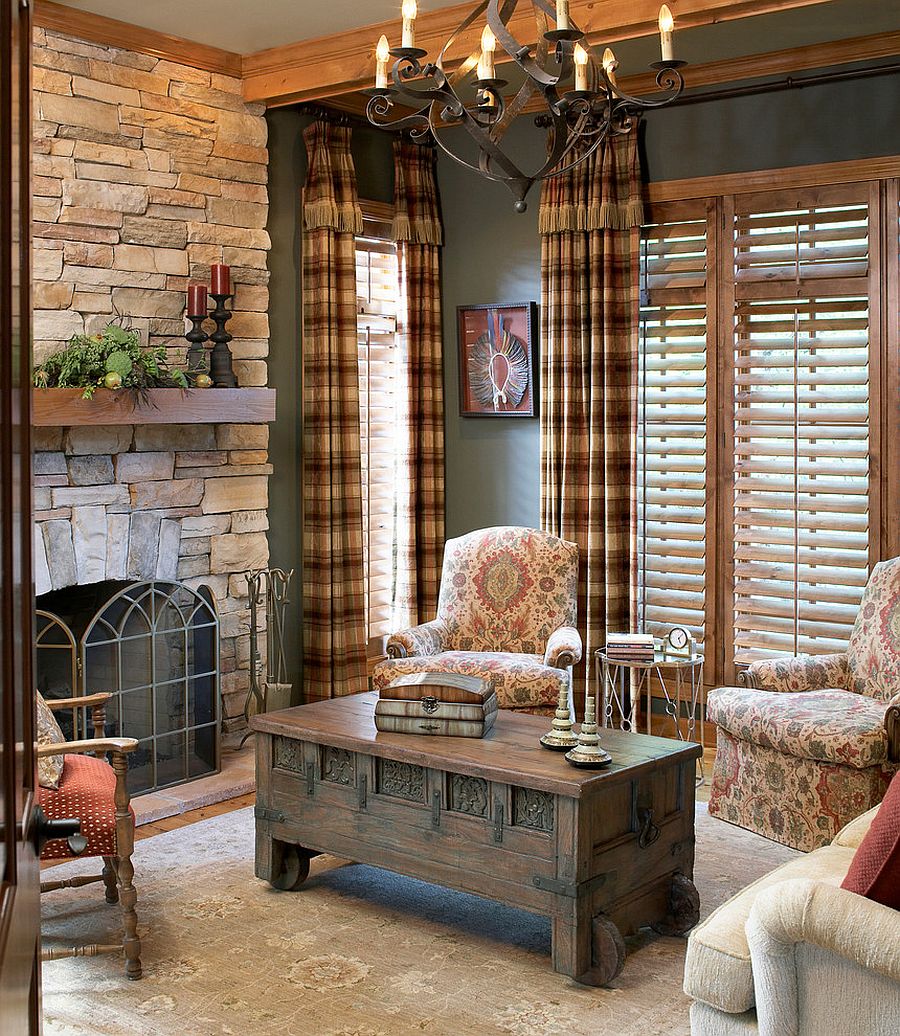 plaid curtains for living room