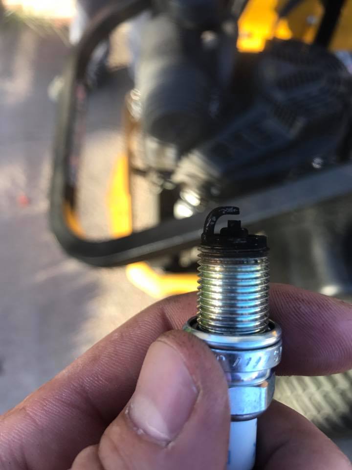 bad mower spark plug