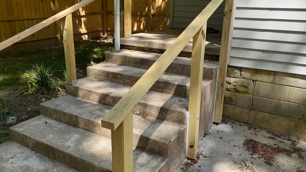 outside railings for concrete steps