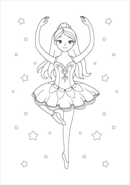 ballerina coloring sheet