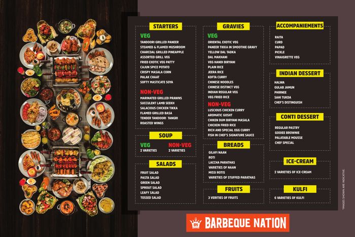 barbeque nation jaipur menu