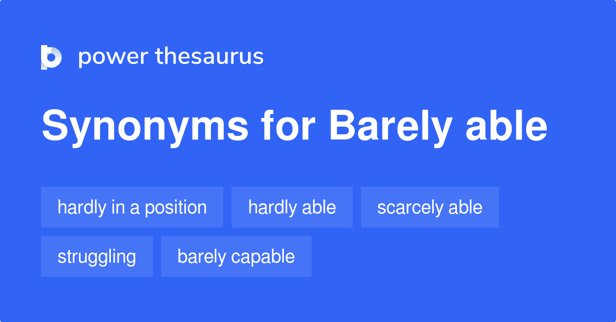 barely thesaurus