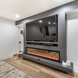 basement fireplace ideas