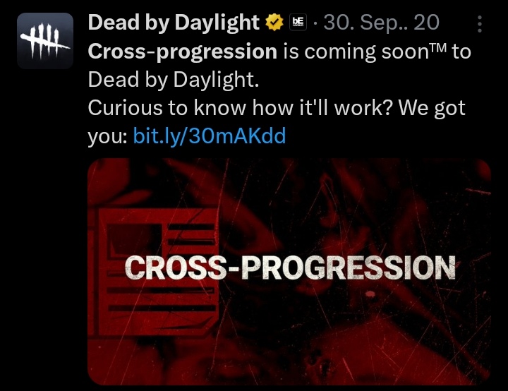 dead by daylight cross progression