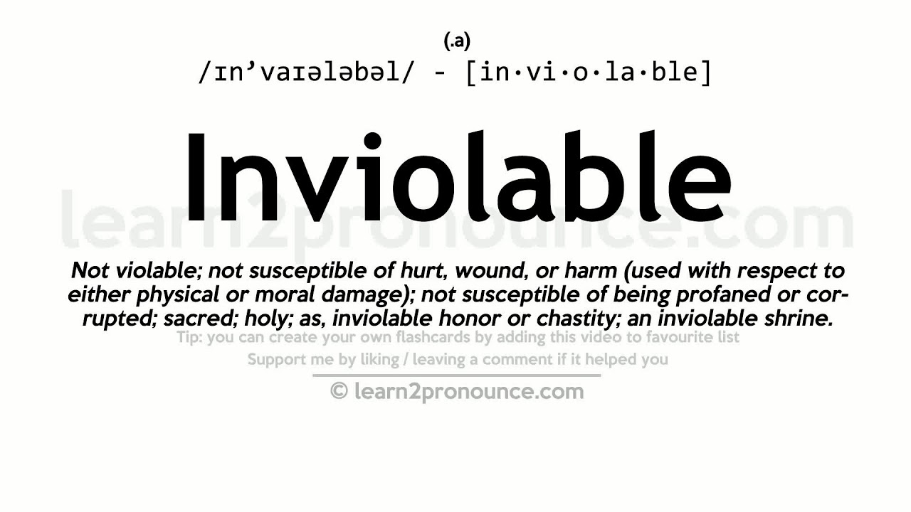 inviolable meaning in tamil