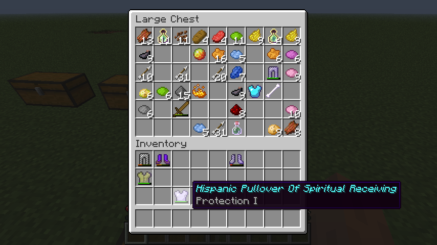 minecraft chestplate names
