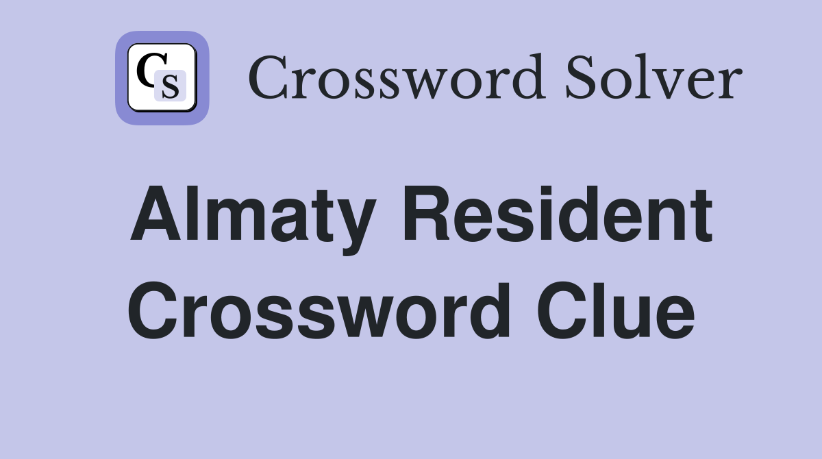 resident crossword clue