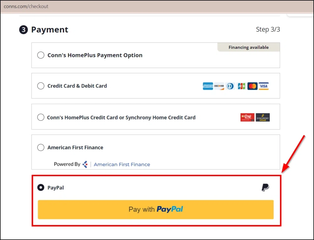 conns credit card payment