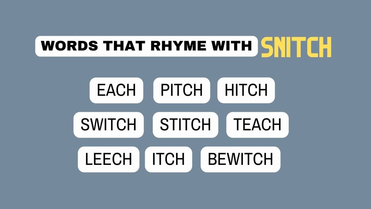 rhymes with snitch