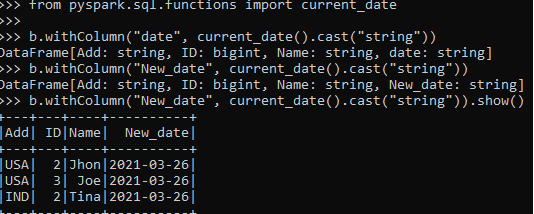 pyspark withcolumn