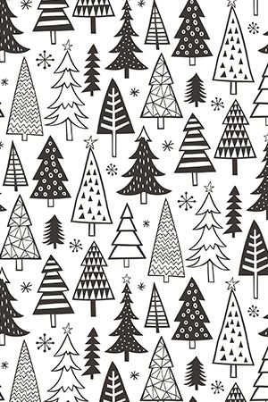 black and white christmas pattern