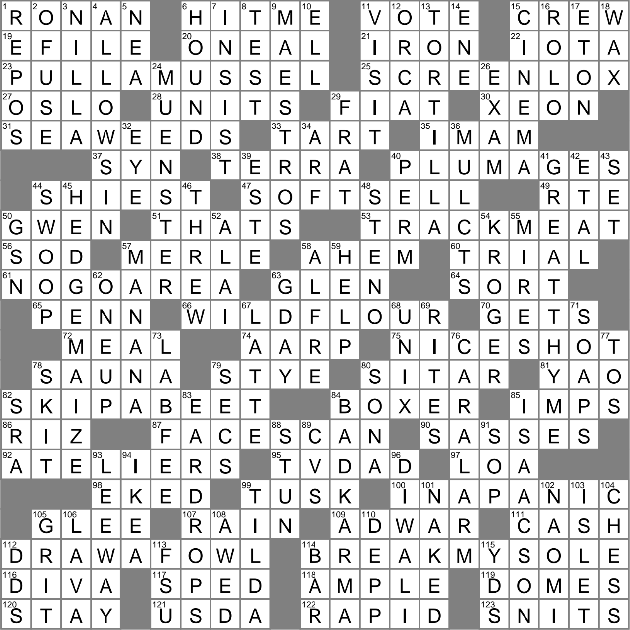 beet soup crossword clue