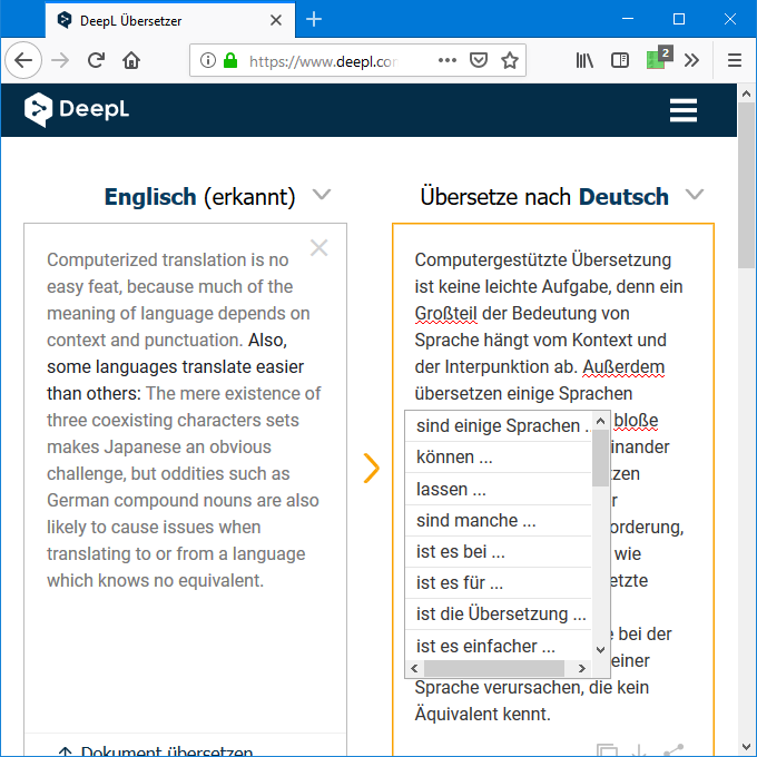 deepl englisch