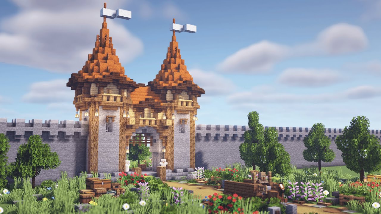 castle gate in minecraft