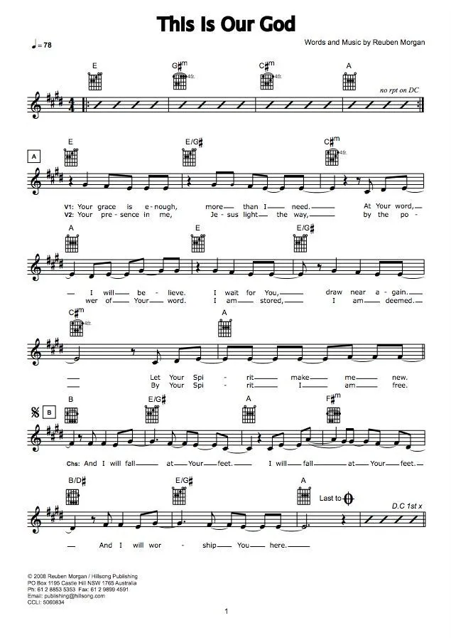 this is our god hillsong chords