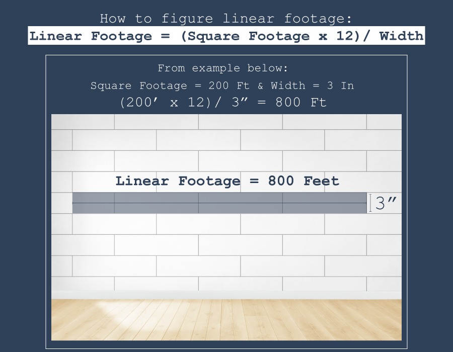 square feet to linear foot