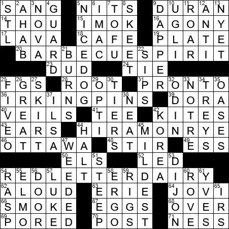 decks out crossword clue