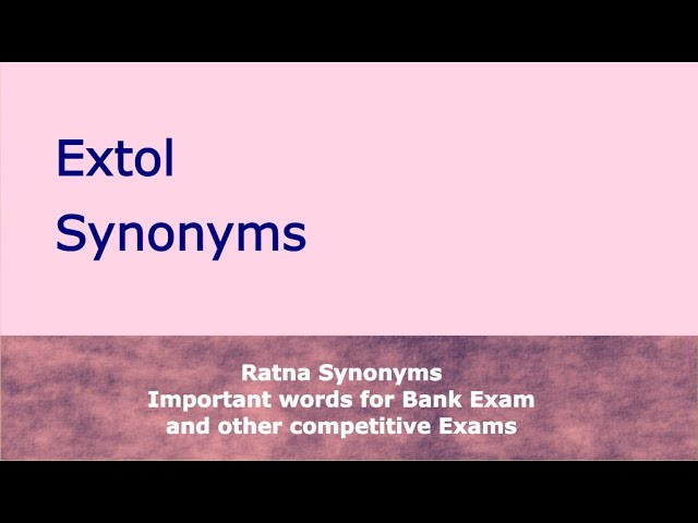 extol synonym