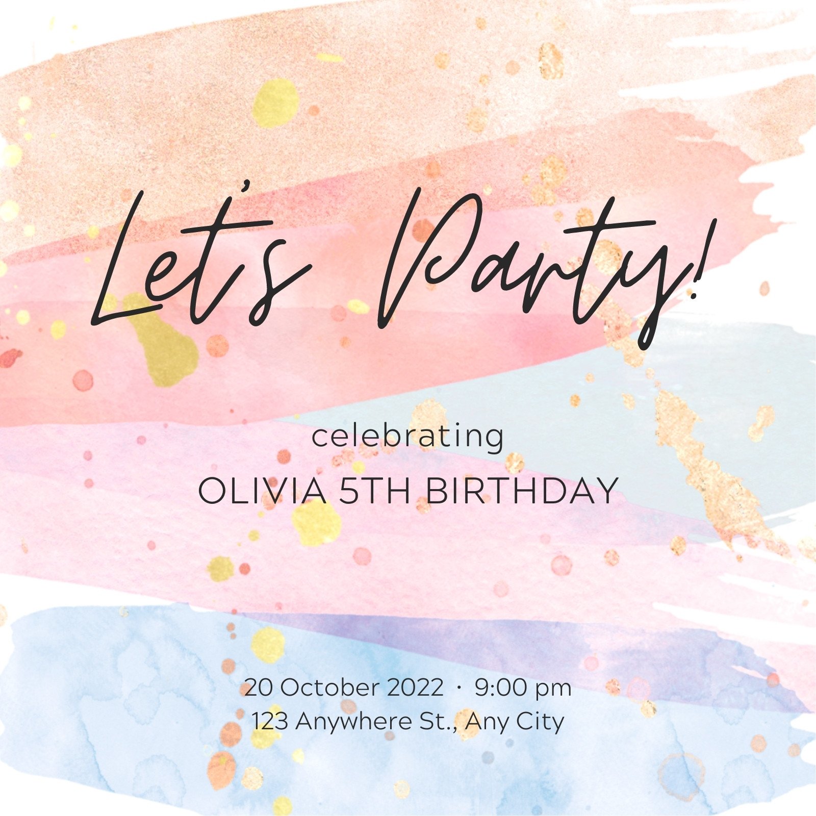 birthday invitation template free