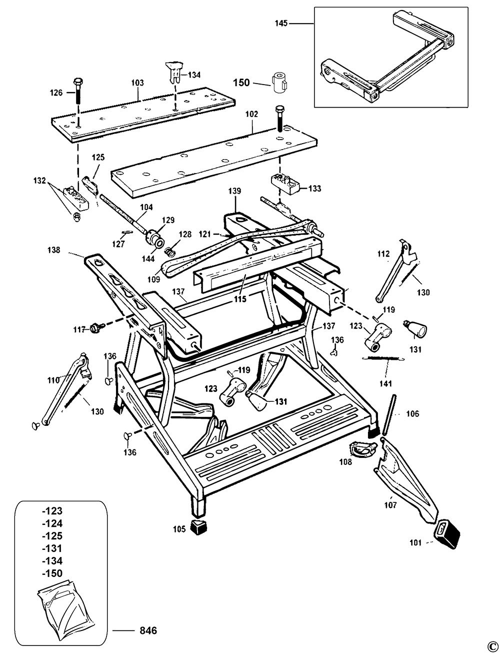 black and decker workmate replacement parts