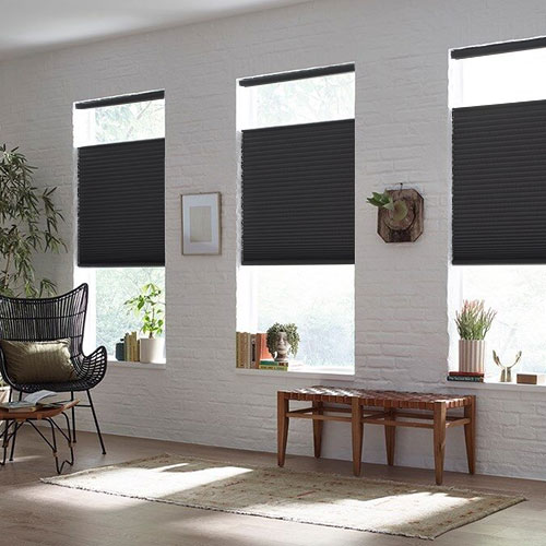 black cellular shades