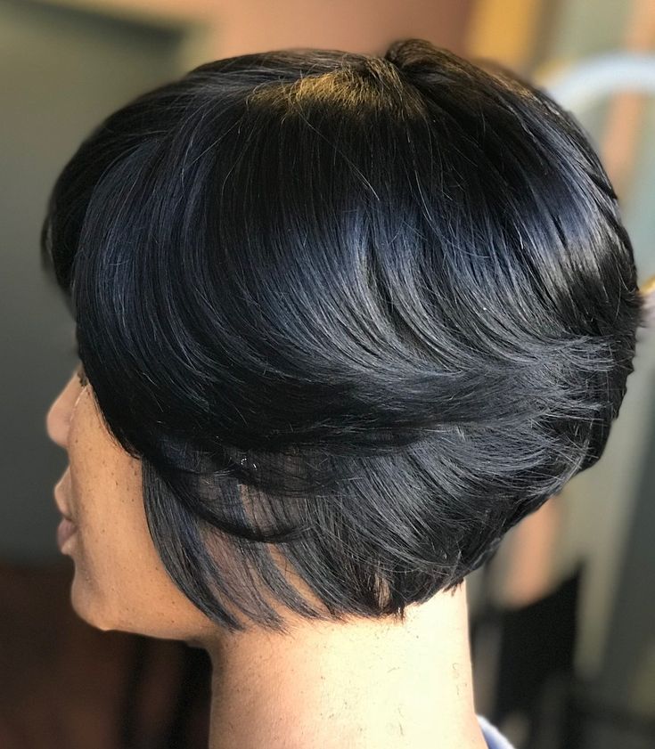 black layered bob hairstyles