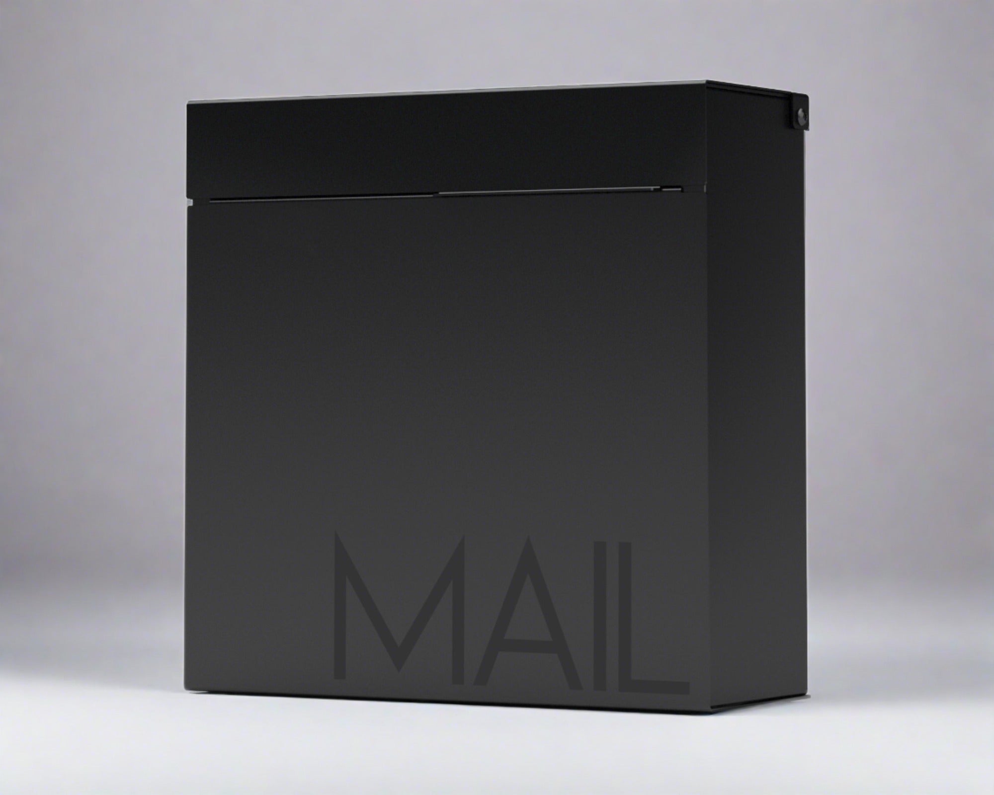 black wall mount mailbox