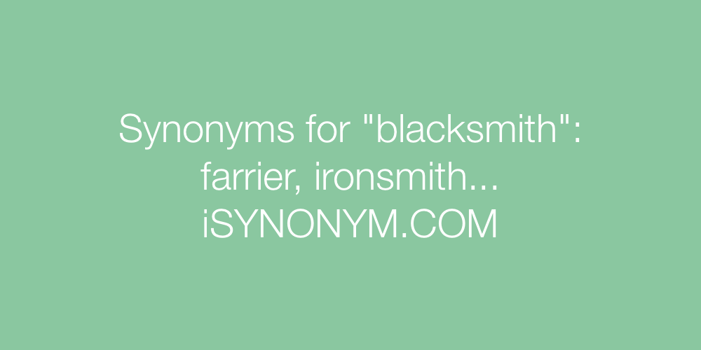 blacksmith synonym