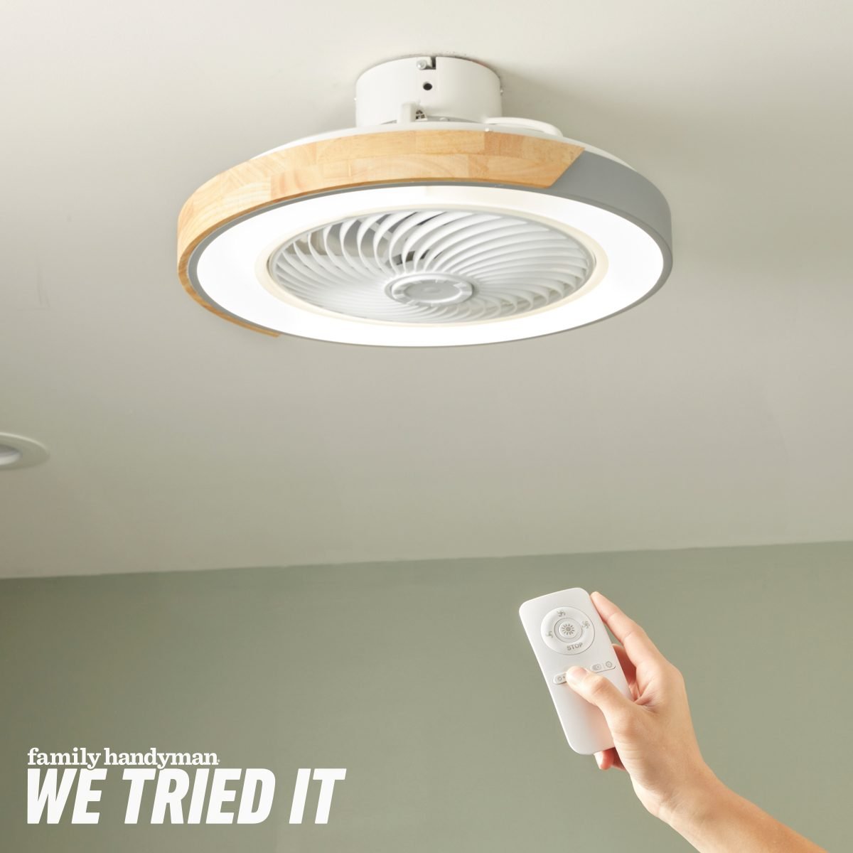 bladeless ceiling fan with light