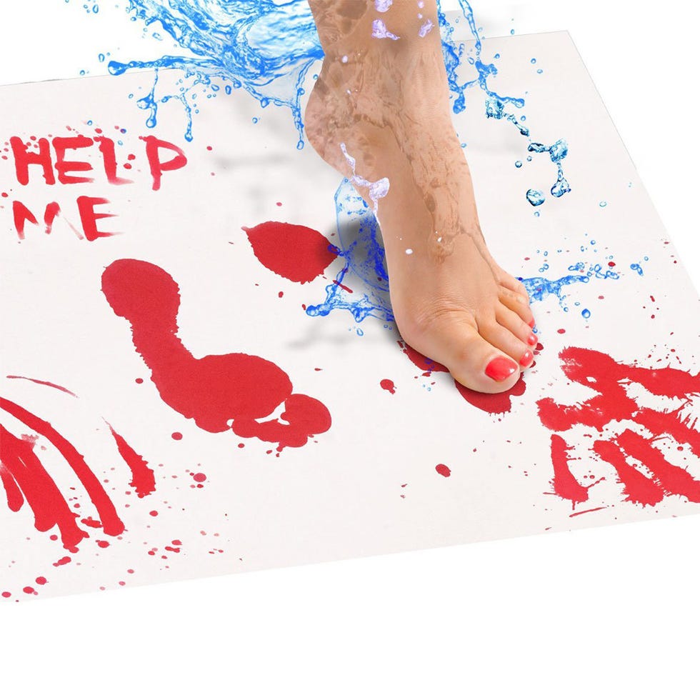 bloody bath mat