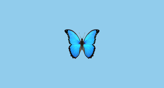 blue butterfly emoji meaning