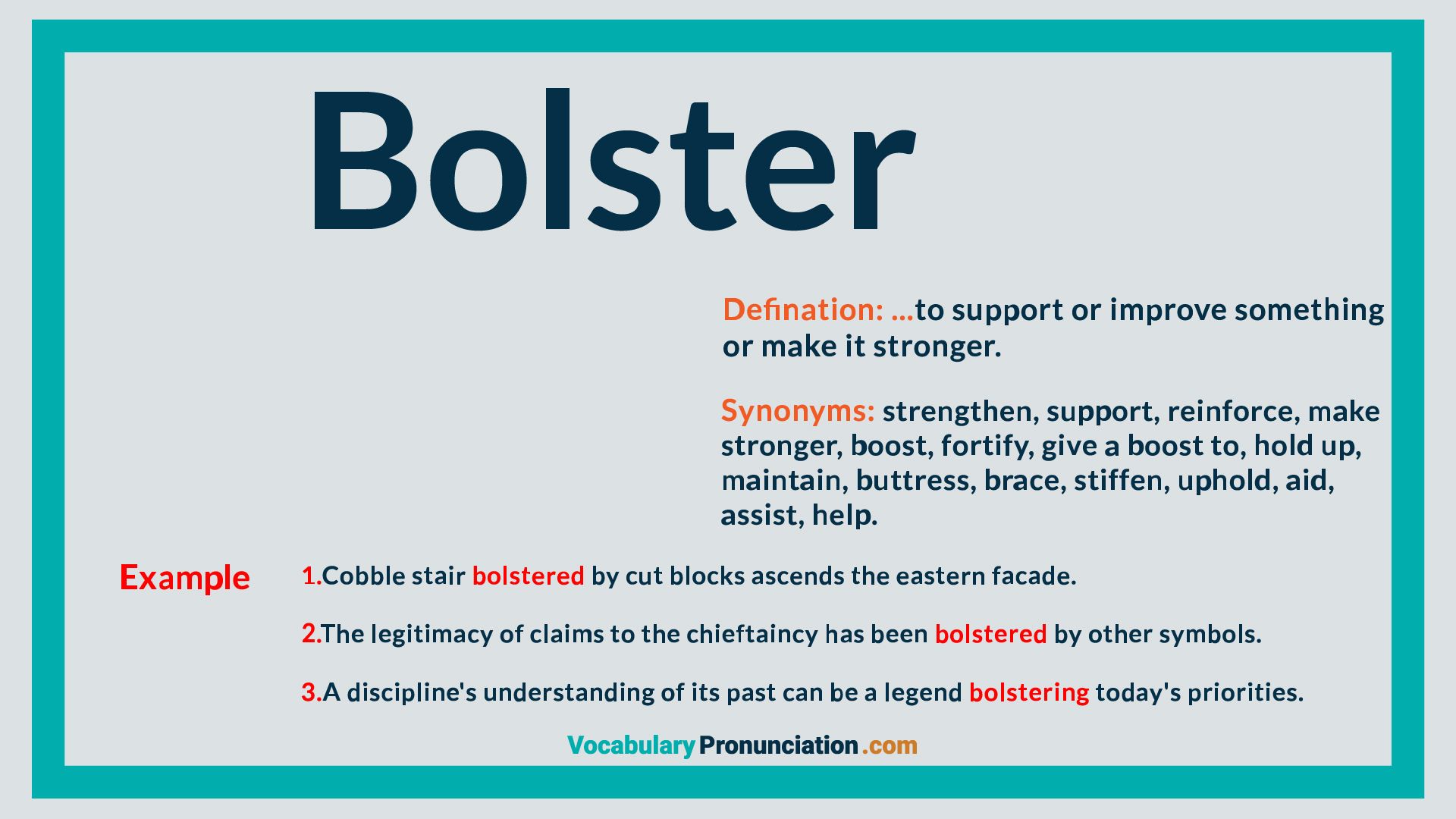 bolster thesaurus