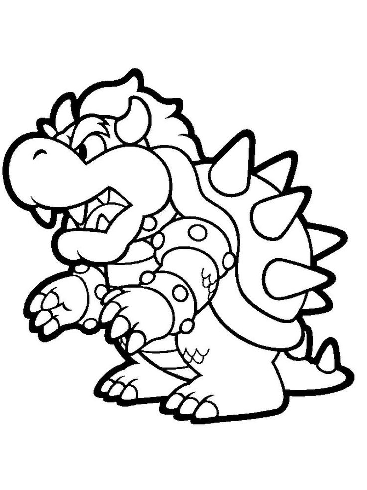 bowser colouring pages