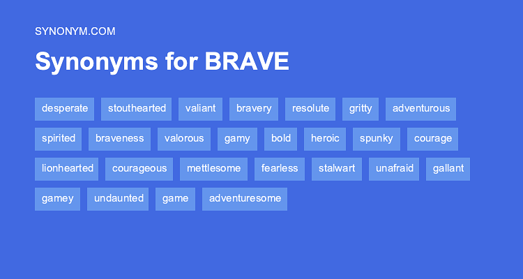 brave synonyms in english