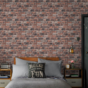 brick wallpaper b&q