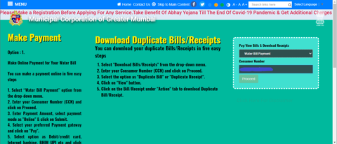 brihanmumbai municipal corporation water bill