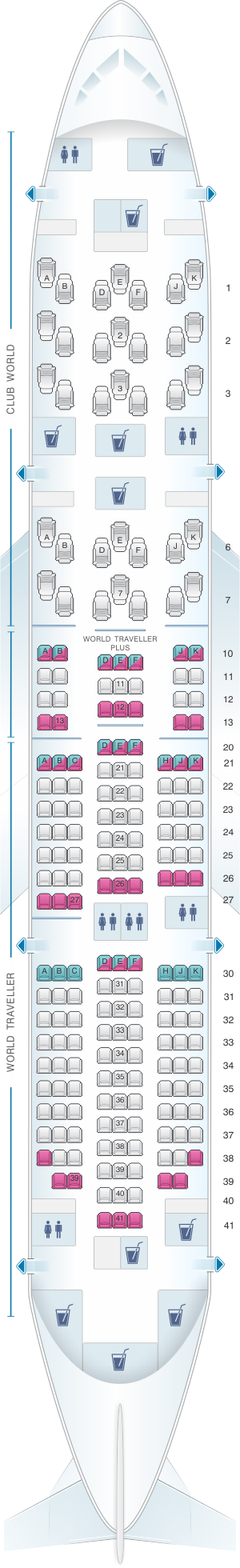 british airways 787 seat plan