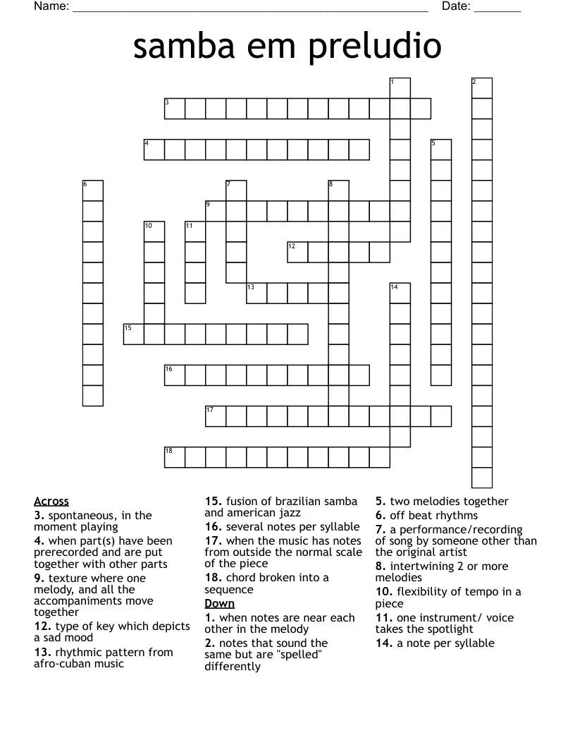 broken chords crossword