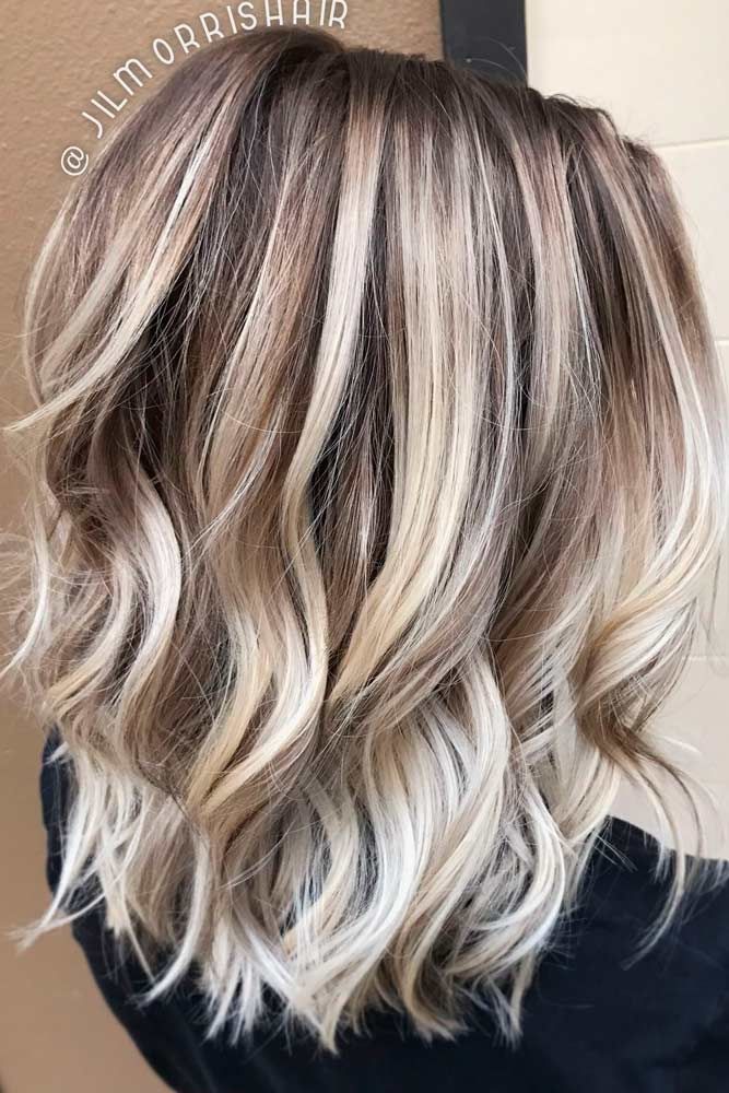 brown hair with blonde highlights medium length