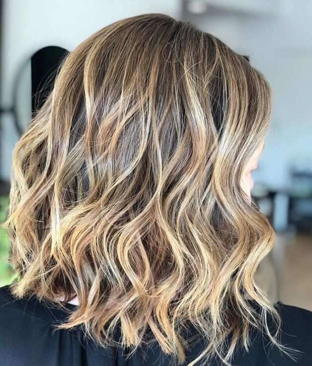 brown with blonde foils