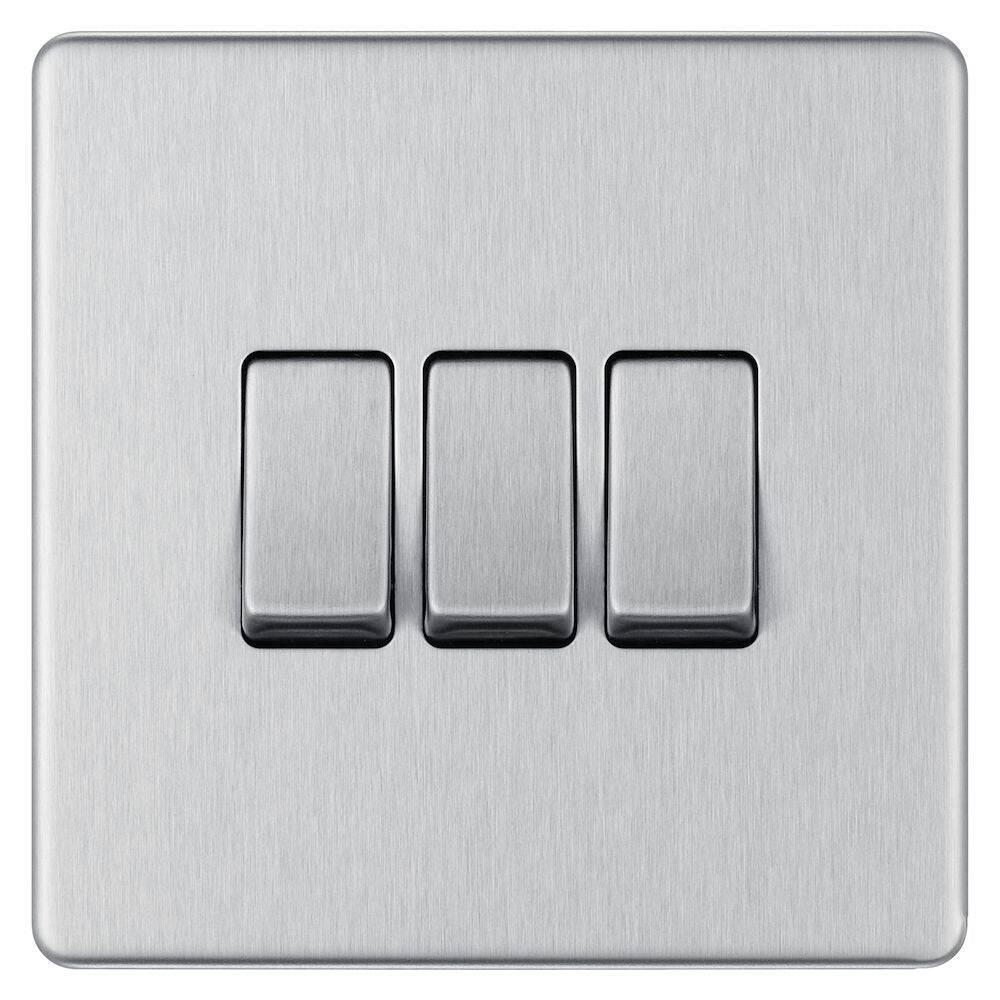 brushed silver light switches