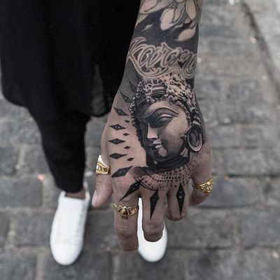 buddha tattoo designs on hand