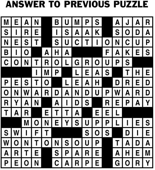 bumps crossword