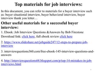 buyer interview questions